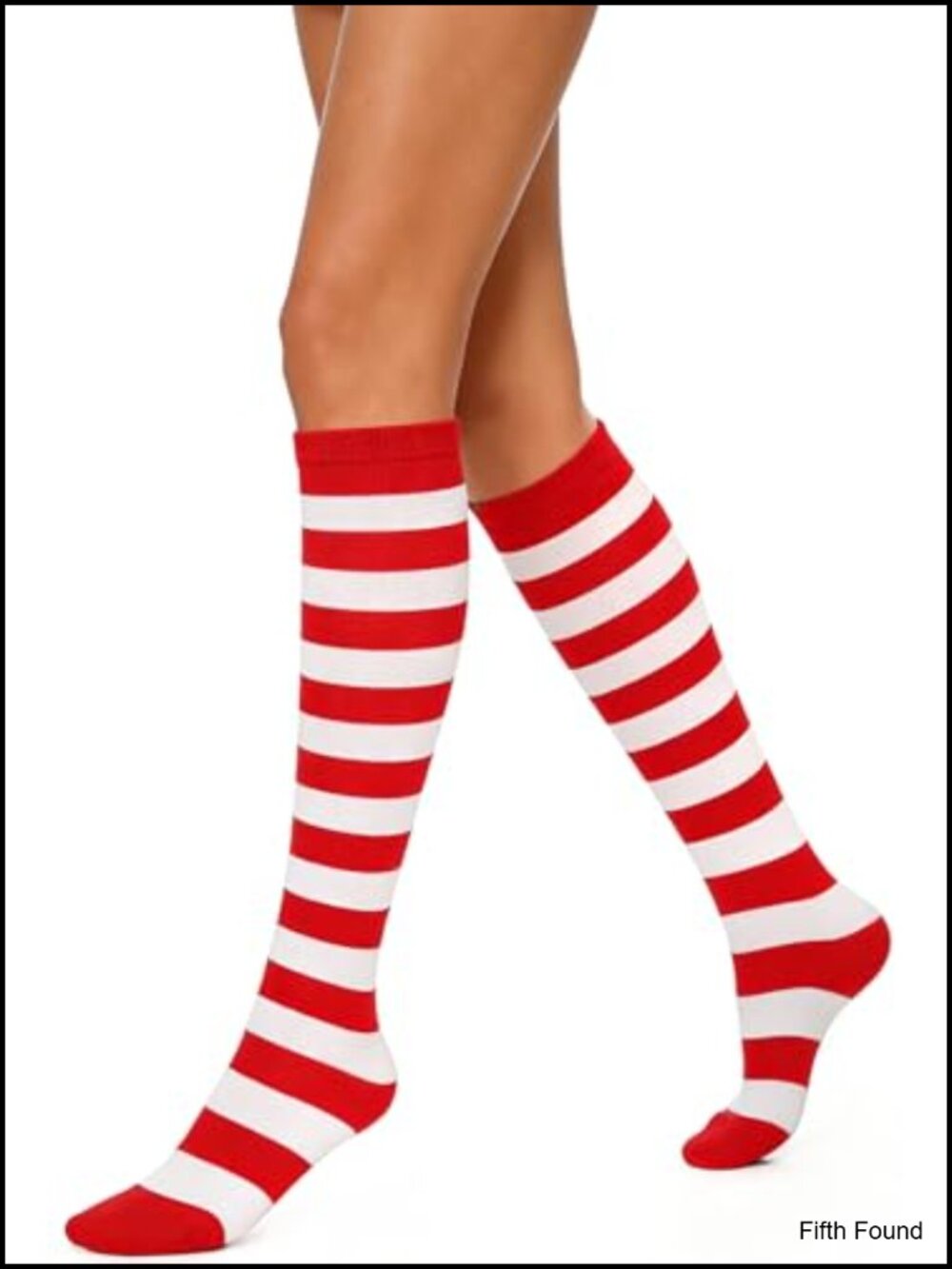 Striped Knee High Socks Polyester Spandex Tube Cosplay Calf Socks